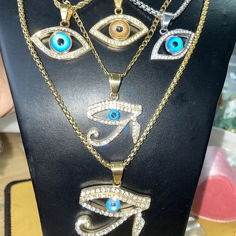 

Jialin Jewelry Special Style Pendant Jewelry Gold wholesale blue eye necklace
