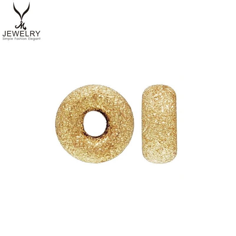 

No tarnish spacer beads for jewelry making waterproof 14k gold filled stardust rondell beads