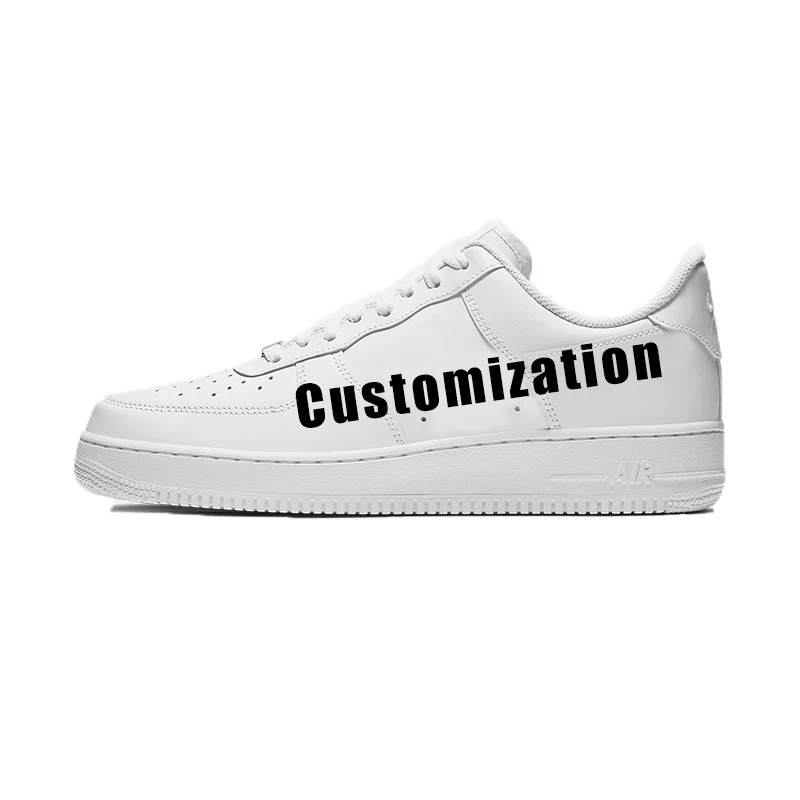 

3D Printing OEM LOGO Custom Shoes Customize Pattern Microfiber Skateboard Casual Shoes Men's Fashion Sneakers