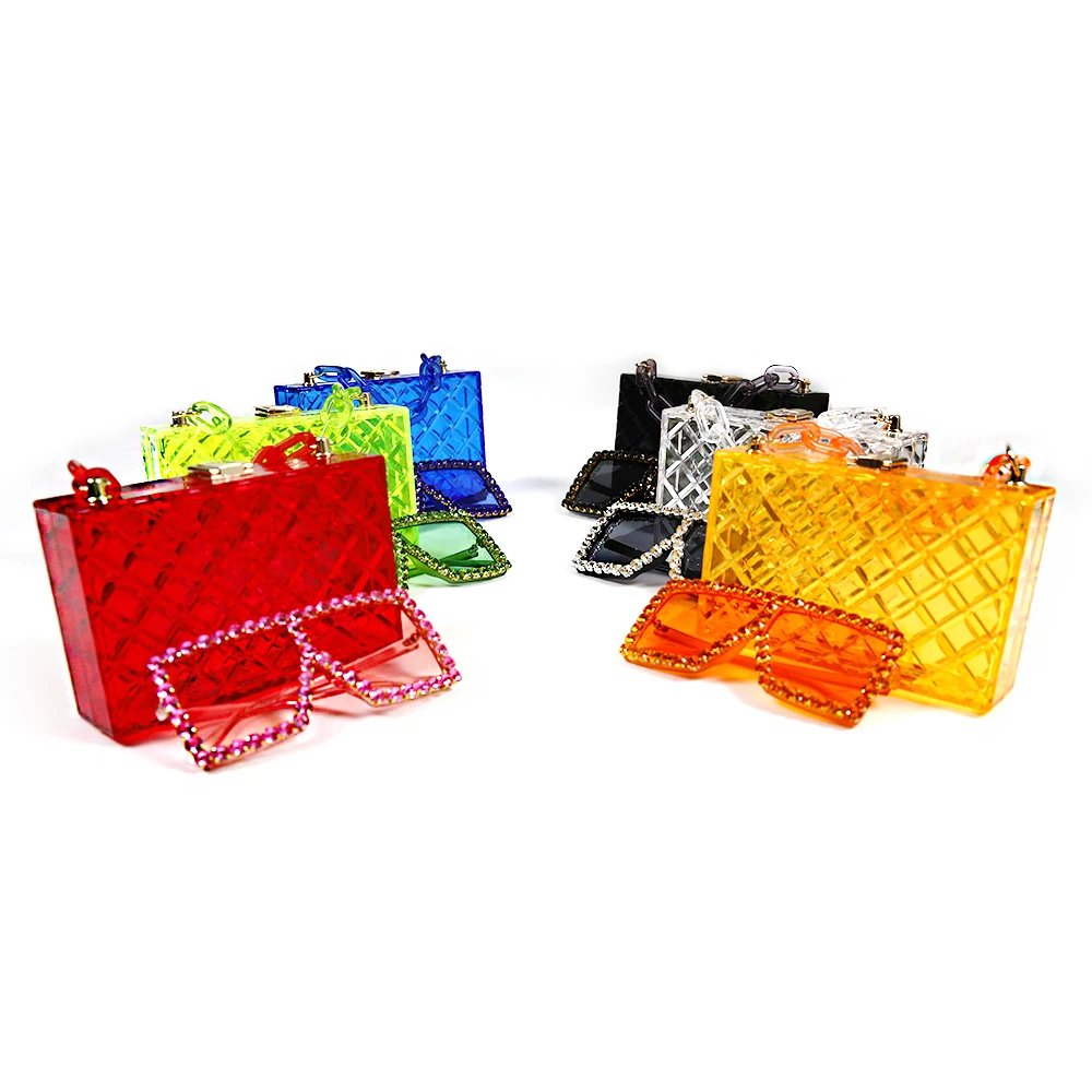 

pvc jelly purses for women 2021 handbags matching purse and glasses set bulks of women sunglasses and purse set, Customizable