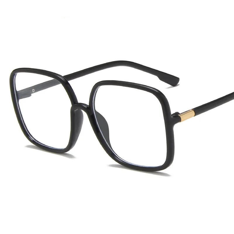 

GD005143 new arrival fashion oversized square frame clear optical anti blue light eyeglasses 2021