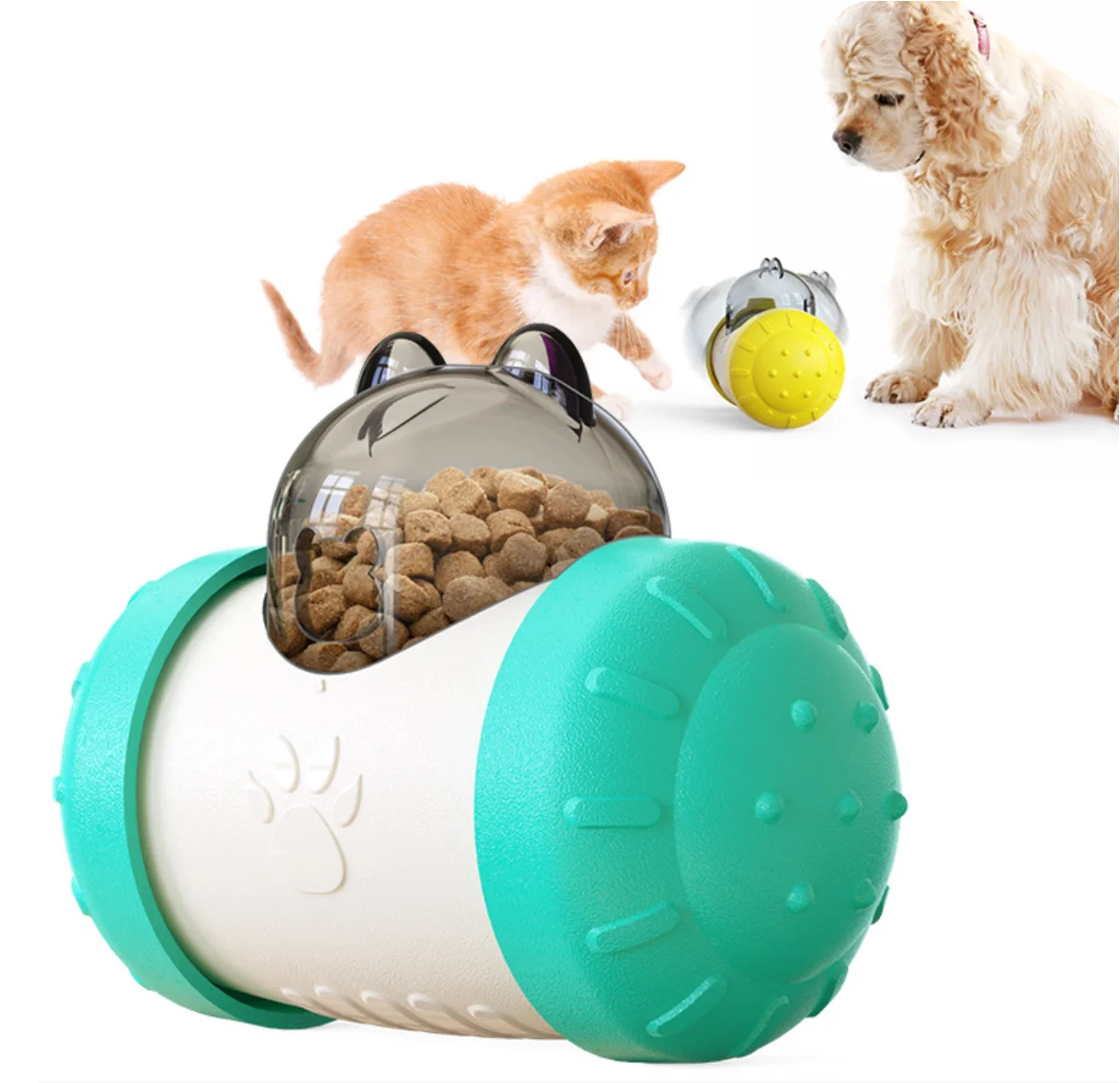 

Dog and Cat Food Dispensing Toys Swing Bear Interactive Chase Toy Pet Treat Leakage Slow Feeder Puzzle Toy Exercise IQ Improving