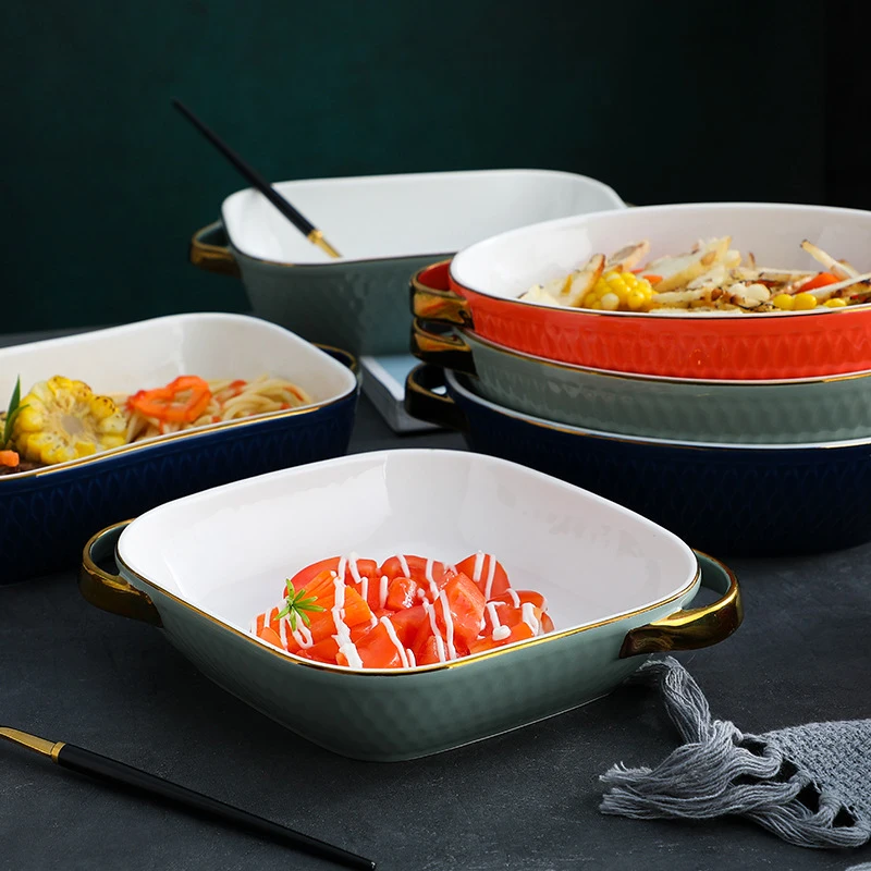 

Ready to Ship wholesale ceramic cookware and bakeware set with nonstick coating