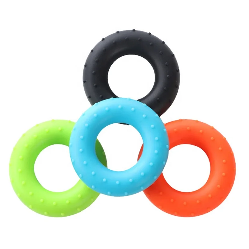 

1PC Finger Hand Grip 20LB-60LB Silicone Strength Trainer Ring Gripper Expander Finger Workout, Yellow/green/blue/orange