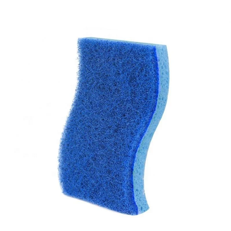 

Wave Shape Microfiber Household Kitchen Scrub Washing Magic Dishes Sponge