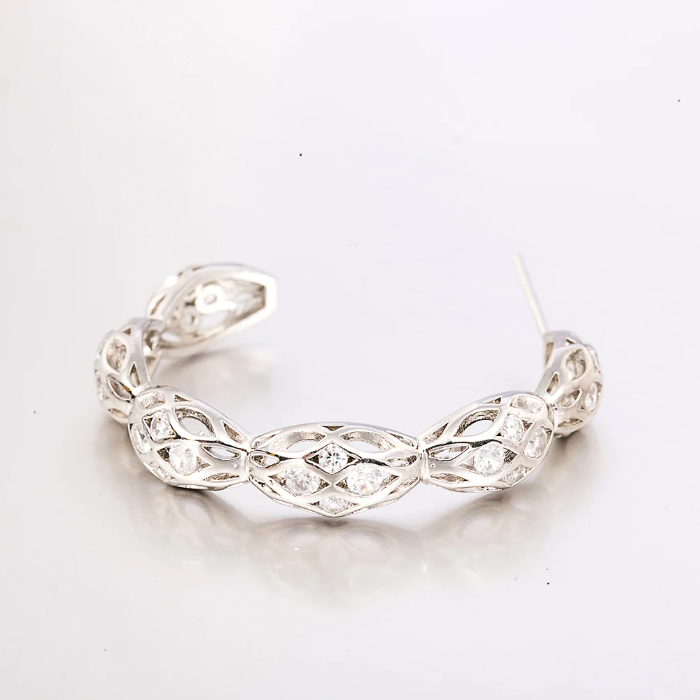 

New Arrival Brass Hollow Out Big Hoop Earrings for Fall, Gold&silver