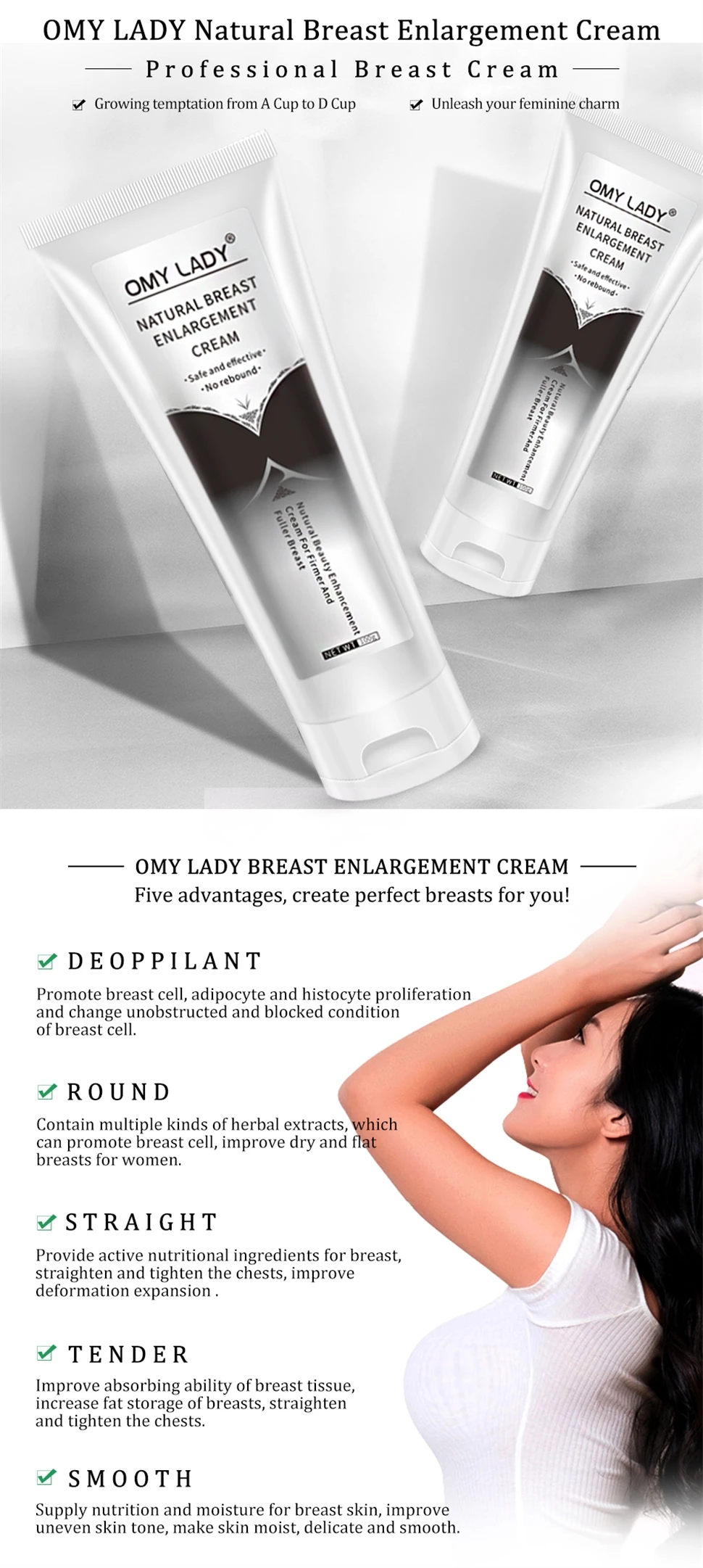 Omy Beauty Breast Enlargement Scientific Breast Increase Massage Cream