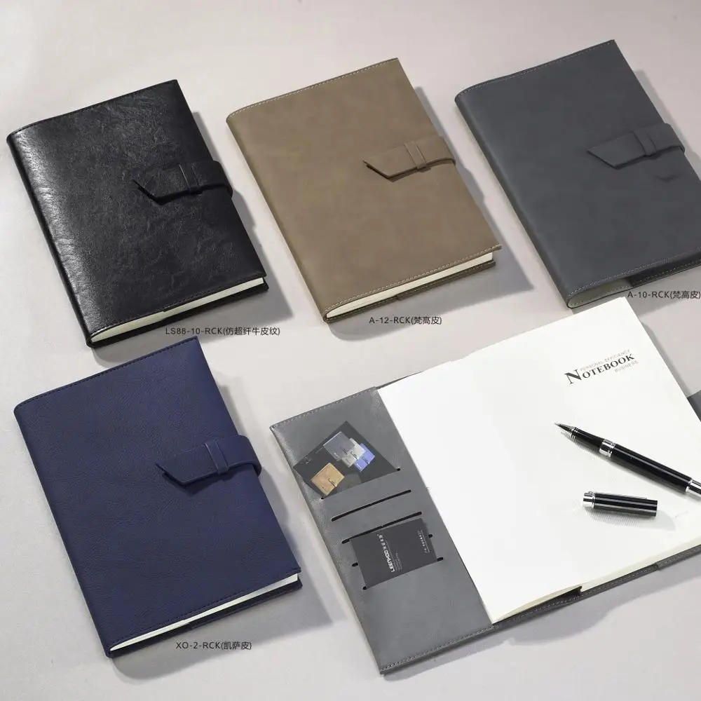 
Office School Supplies Promotional Gifts A5 Organizer Planner Soft Cover Leather Custom Notebook 