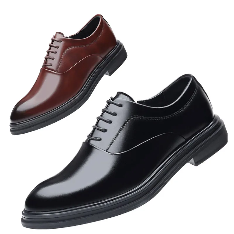 

2021 new fashion trend leather genuine office casual men's dress shoes