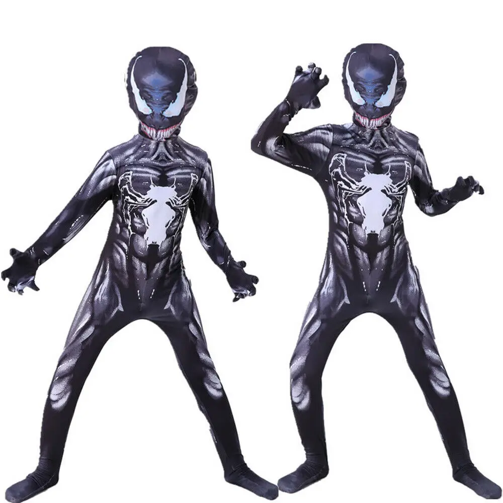 

Kids Venom Costume Boys Cosplay Superhero Venom Costumes Suit Jumpsuit Bodysuit Halloween Costume For Kids