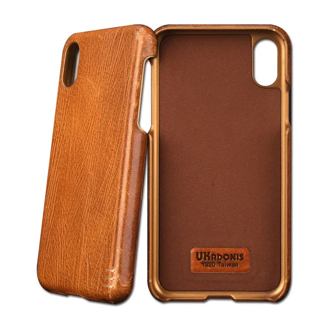

High quality hot sale wholesale Premium Soft Tpu Full Edge PU Leather Back Cover Phone Case For iPhone, Brown
