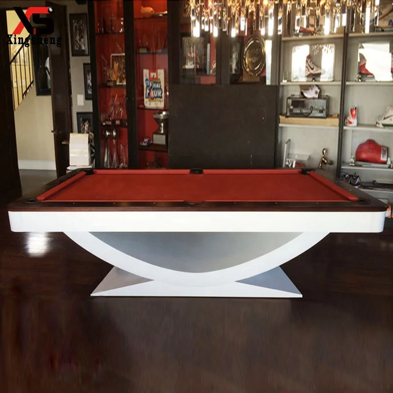 

Xingsheng import product england style 8 ball 7ft 8ft 9ft modern customized new billiard pool table with dining top