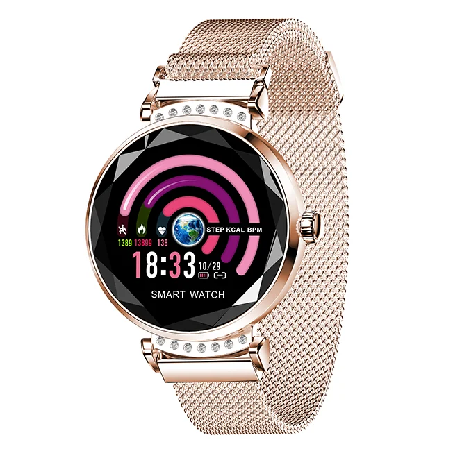 

Wonderful women watches H2 Luxury heart rate blood pressure female function ladies smartwatch waterproof sports smart watch H2