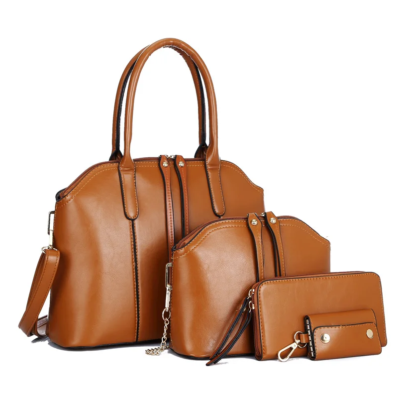 

2020 Hot sale designer bags women handbags set PU leather handbag set for ladies, Red,black,blue,brown