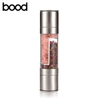 

2 in 1 dual manual salt and pepper grinder with double ended design