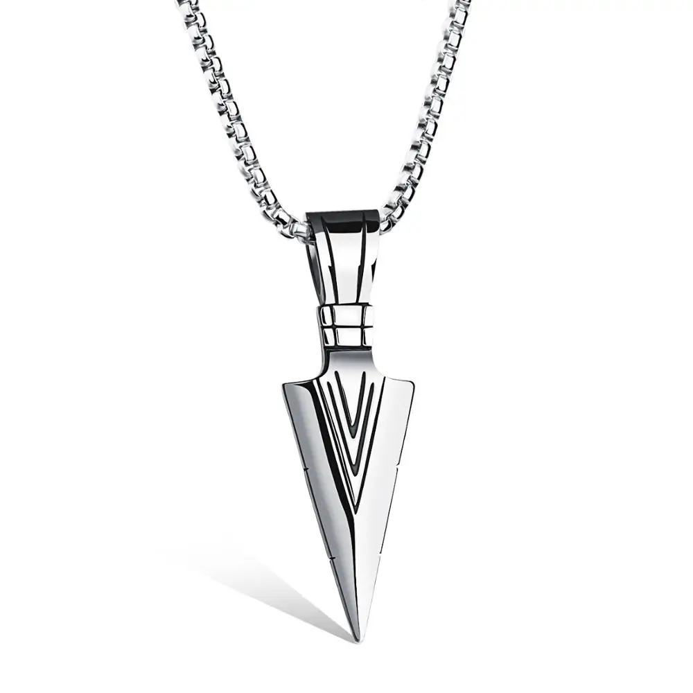

Craft Wolf New listing shape of arrow hip-hop Necklace jewellery For Men's, Steel