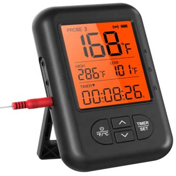 Wireless Meat Thermometer, Bluetooth Food Grill bbq Thermometer with 6 Temperature probe