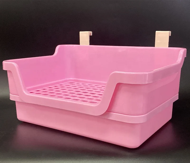 

Easy Clean Rabbit litter box toilet, Gray/blue/pink