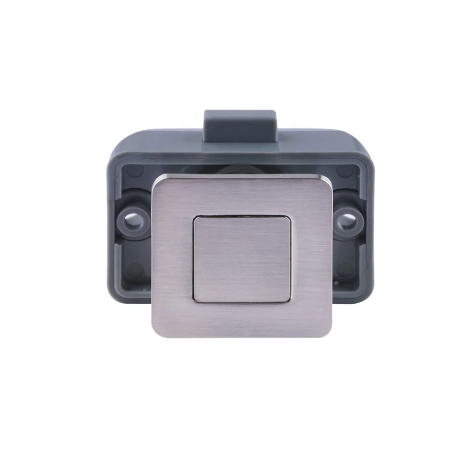 

Push Button Catch Lock Cupboard Door Knob Caravan RV Cabinet Drawer Lock, Matt nickel