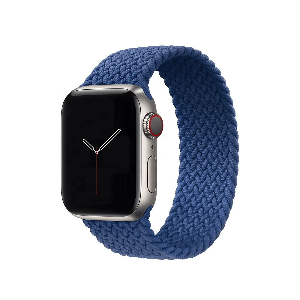 

New Arrival Braided Solo Loop band For Apple Watch 6/SE Sport Strap For Apple Watch Silicon Bands, 4 colors