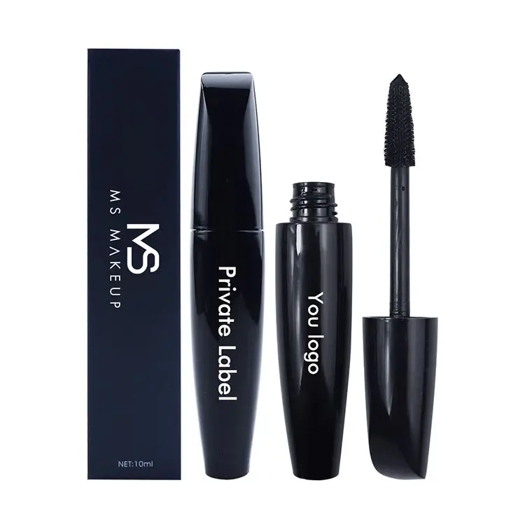 

Makeup Organic 3d Fiber Thicker Makeup Eyelashes Waterproof Private Label Container Extension Lengthening Black Tube Mascara