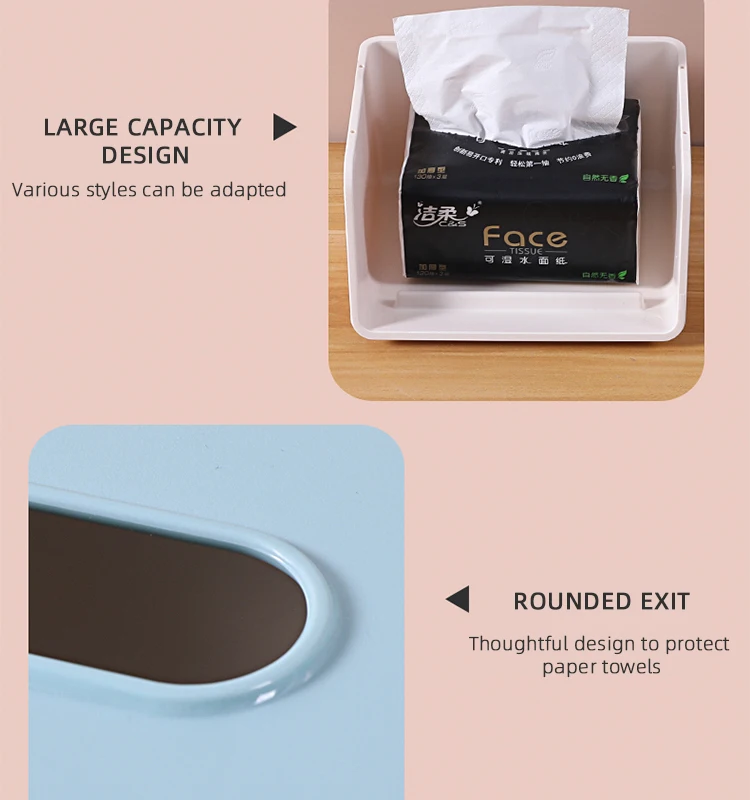 Shuangqing Factory Hot selling Plastic tissue box paper holder mobile phone holder