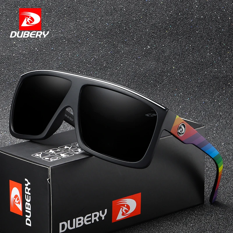 

DUBERY Brand Design Polarized Sunglasses Men Driving Shades Male Retro Sun Glasses For Men Summer Mirror Square Oculos UV400