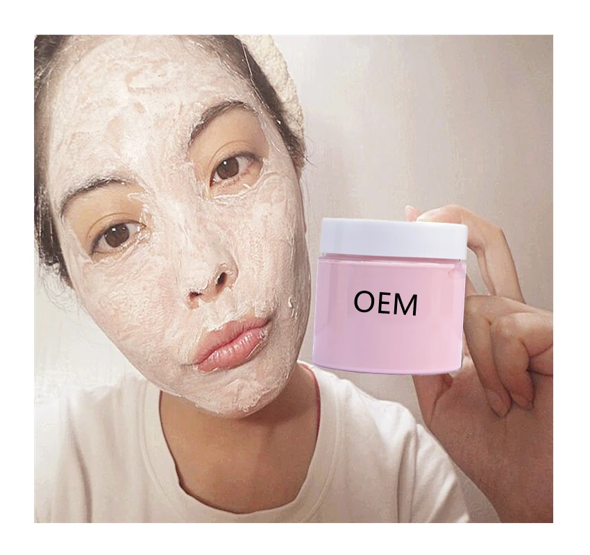 

Private Label 100% Herbal Natural Australian Bentonite Pink Clay Mask Organic Rose Mud Face Mascarillasl, As the picture shows