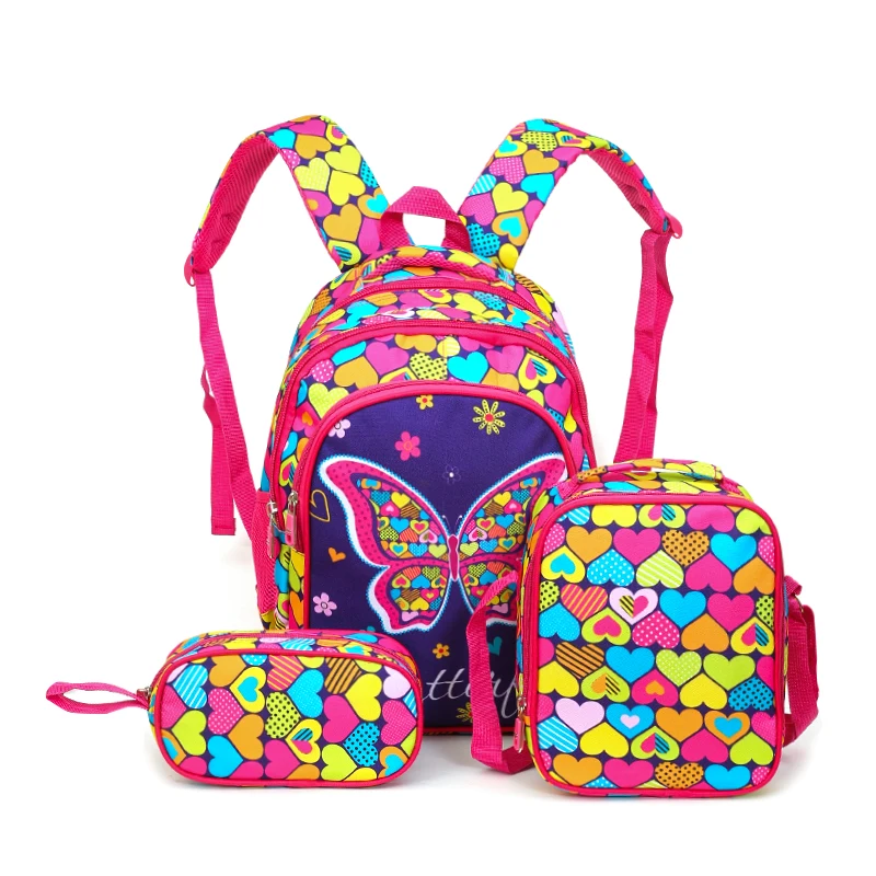

RTS Butterfly Backpack 3 in 1 Cute Kindergarten Girls Bags Fashion Kids Bag