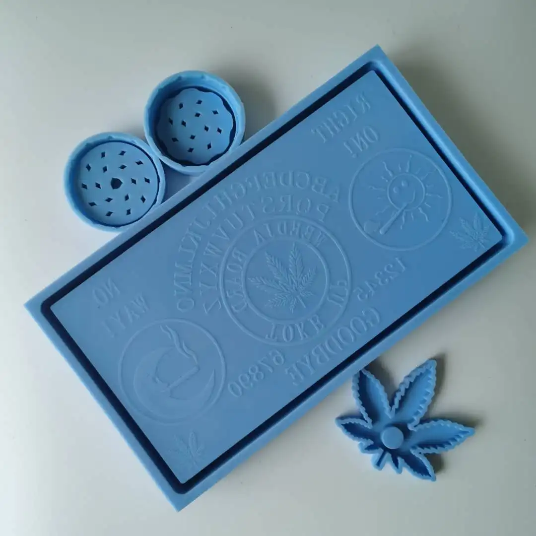 

new design weed tray weedja tray 420 rolling tray silicone mold resin mould for resin craft diy, Blue