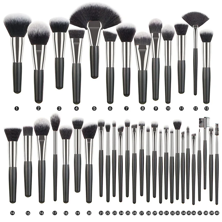 

Wholesale Private Label Makeup Brushes Factory Luxury Vegan High Quality Custom Logo Fashionable Wooden Handle Makeup Brush Sets