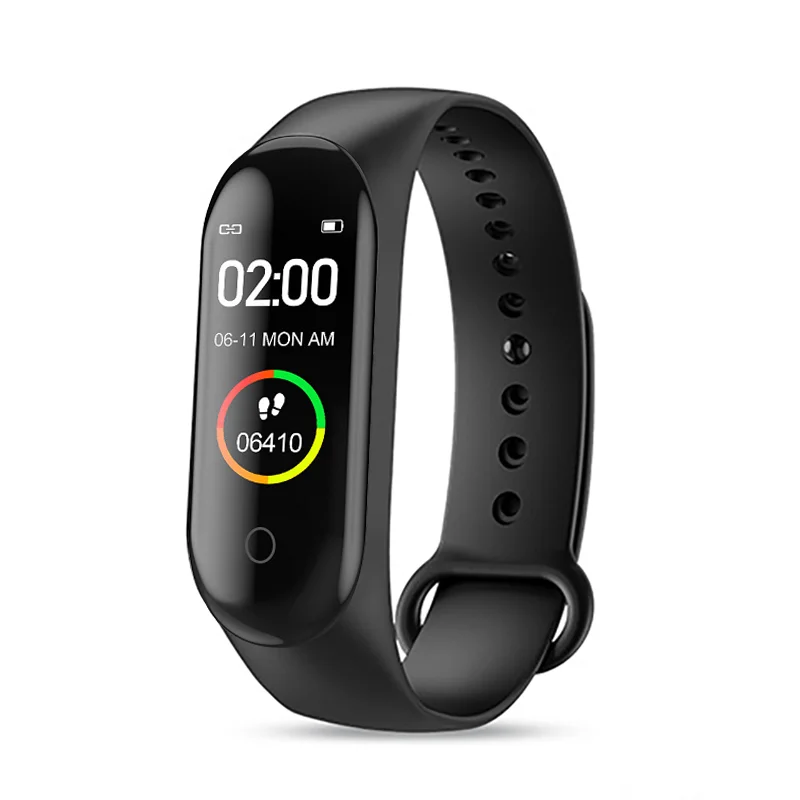 

Hot Sale Smartwatch M4 Heart Rate Sleep Smart Band Color Screen Smart Bracelet M4, Black