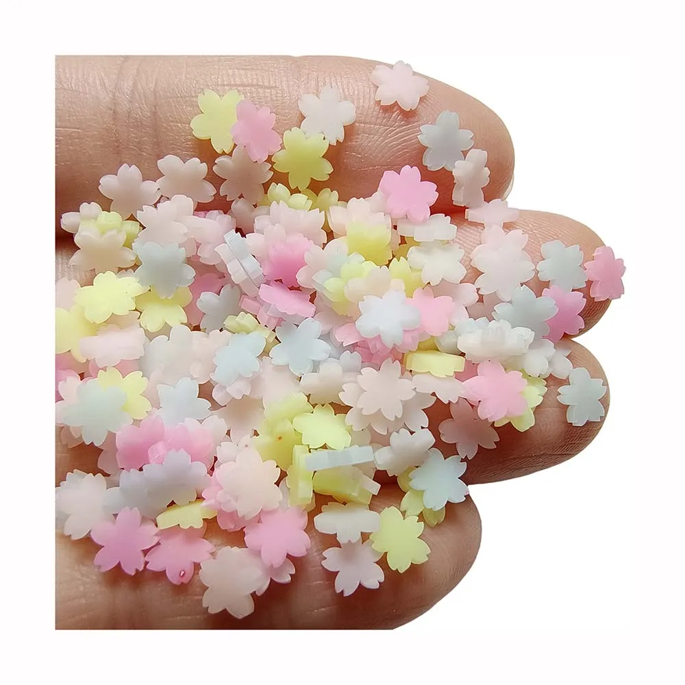 Kawaii Polymer Clay Mix Colors Heart/Star/Flower/Bow/Snowflake/Round/Granular Slice DIY Nail Art Decoration Charm Craft