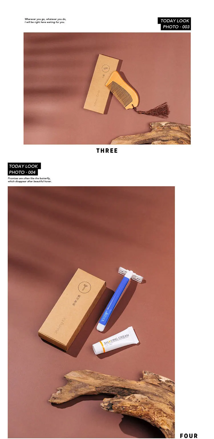 _08.jpg OF Hotel Supplies Custom Wooden Bamboo Comb Shaver Biodegradable Toothbrush Kit