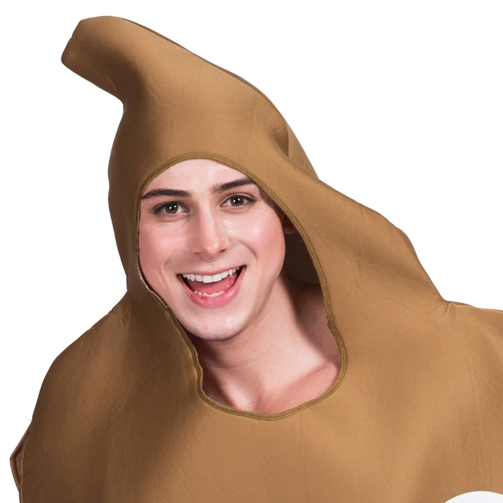 
Molezu Adult Happy Shit Costume Suit Blow Up Halloween Party Fancy Funny Faeces Dress Prank Costume Cosplay 