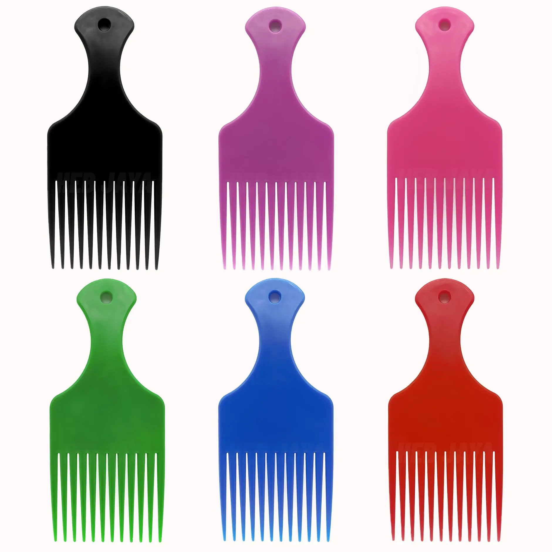 

wholesale barber custom hairdressing plastic african black mens wide tooth curly detangling afro hair pick comb set with logo, As requested