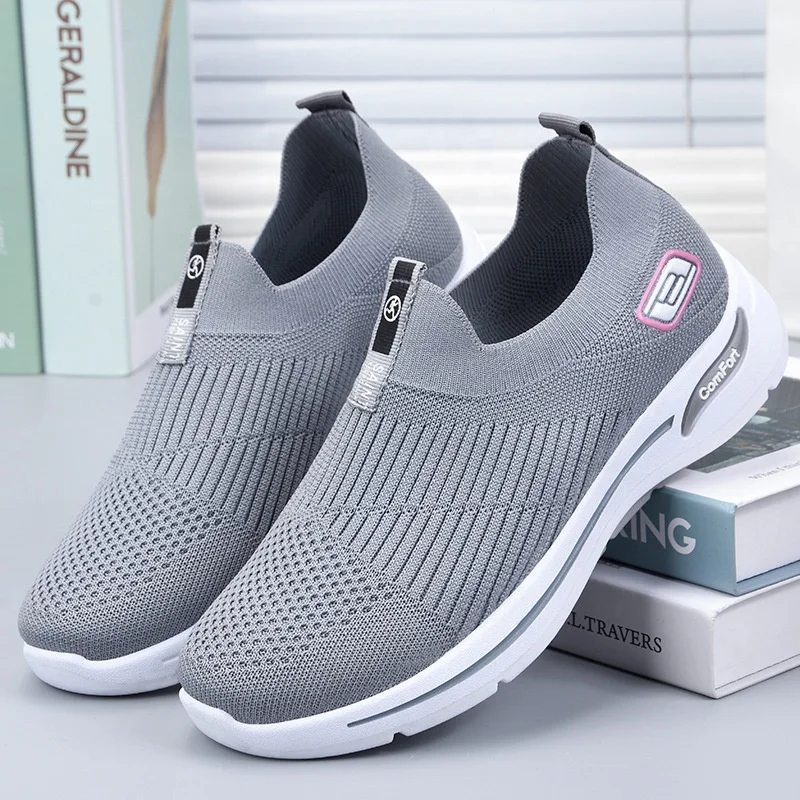 

women shoes sneakers custom shoes breathable and soft zapatillas mujer chaussure femme women running casual shoes, Black/grey/pink,purple