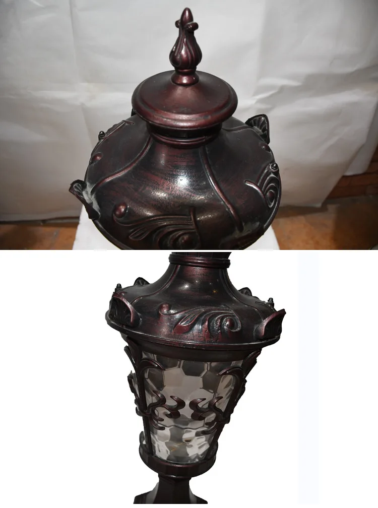 European Style Landscape Lamp outdoor coach pillar lighting gate post garden modern path lamp exterior pillar mount light