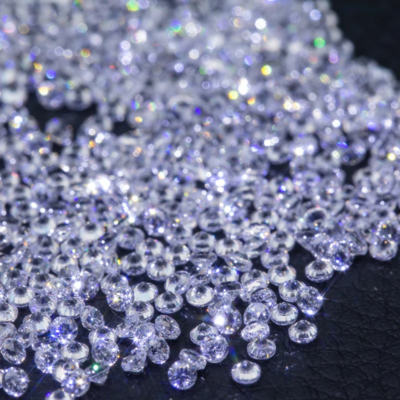 

Loose melee moissanite diamond 0.8mm to 2.8mm round moissanite price per carat, Def white