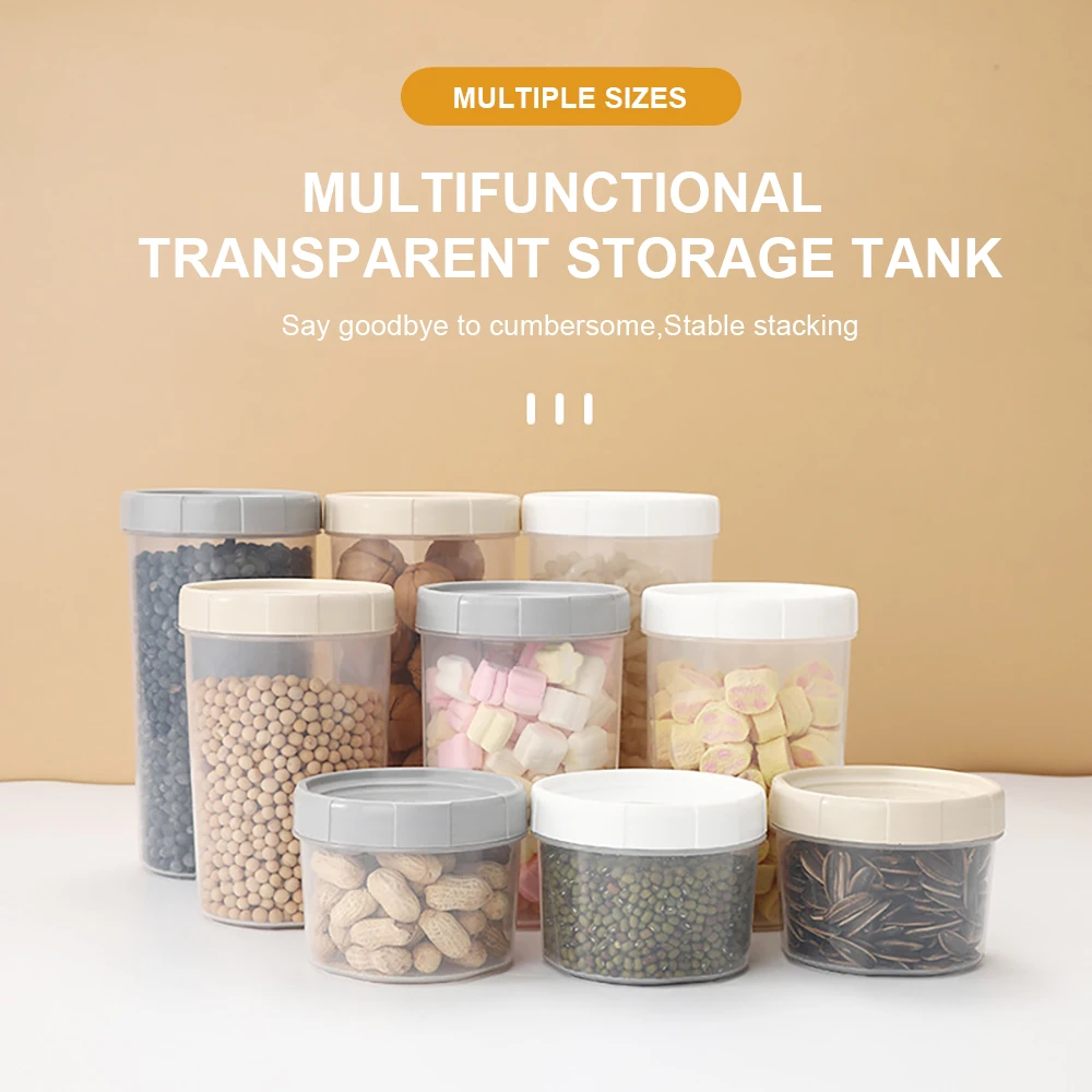 

Kitchen Multifunctional Storage Tank Household Whole Grains Dry Goods Plastic Transparent Storage Box