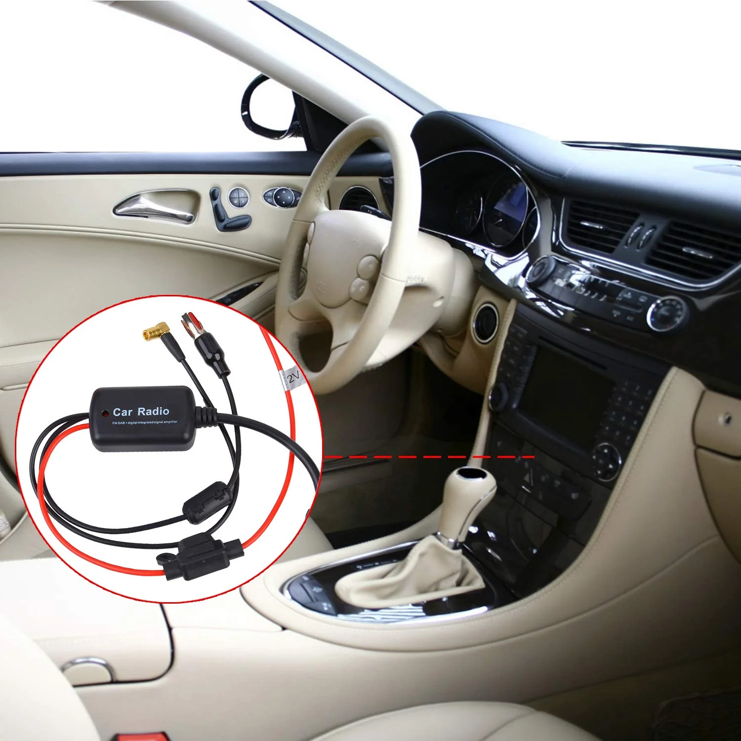 Car Am Fm Antenna Signal Amplifier Am Fm Adapter Dab Car Antenna Aerial Signal Booster Buy 6592