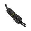 LED Luminaries Screw PA66 Nylon Silicone Ring Electrical Wire Straight 1 In 2 Out Waterproof 3Pin 4Pin 5Pin Connector