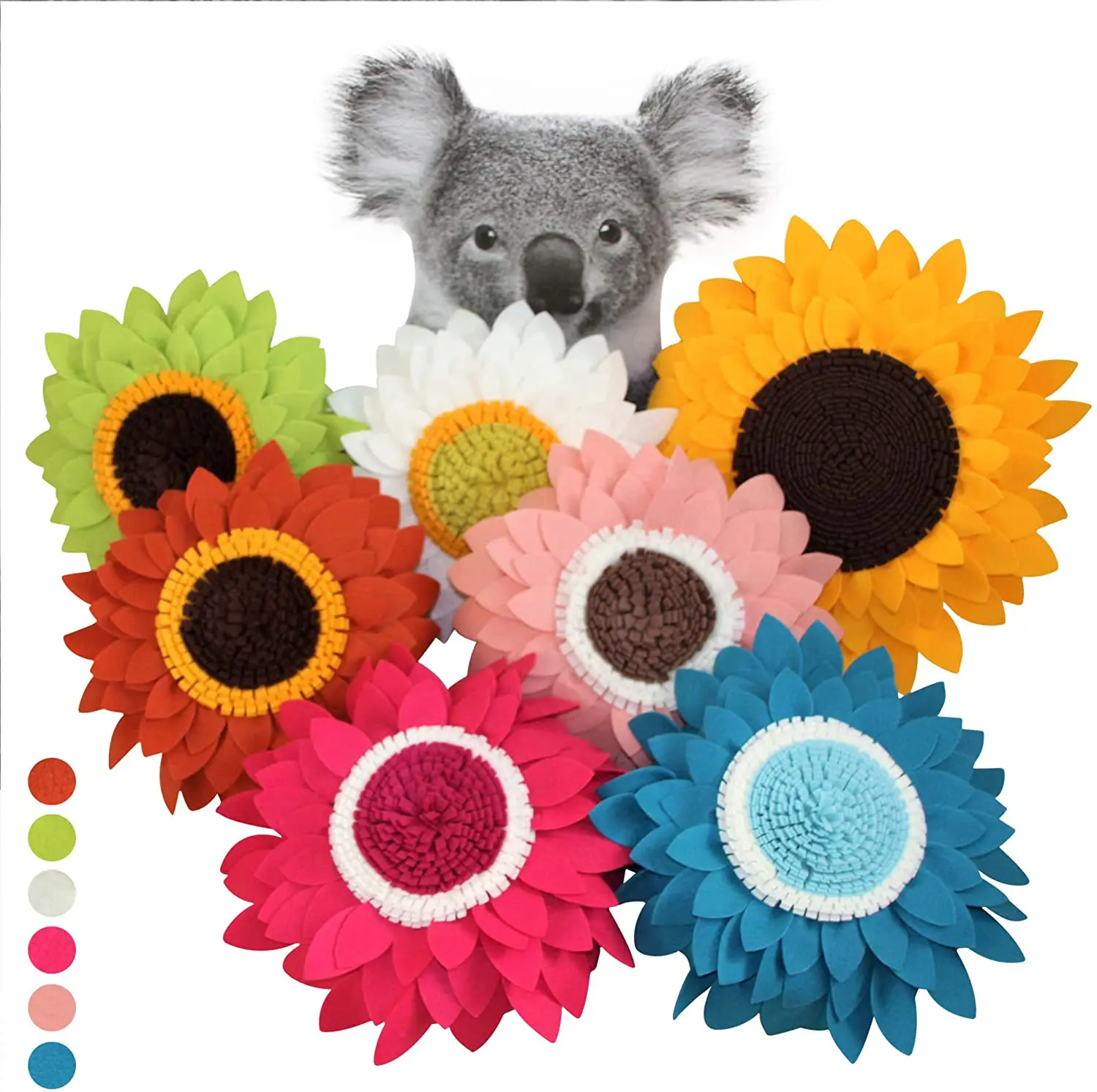 round sunflower pillow