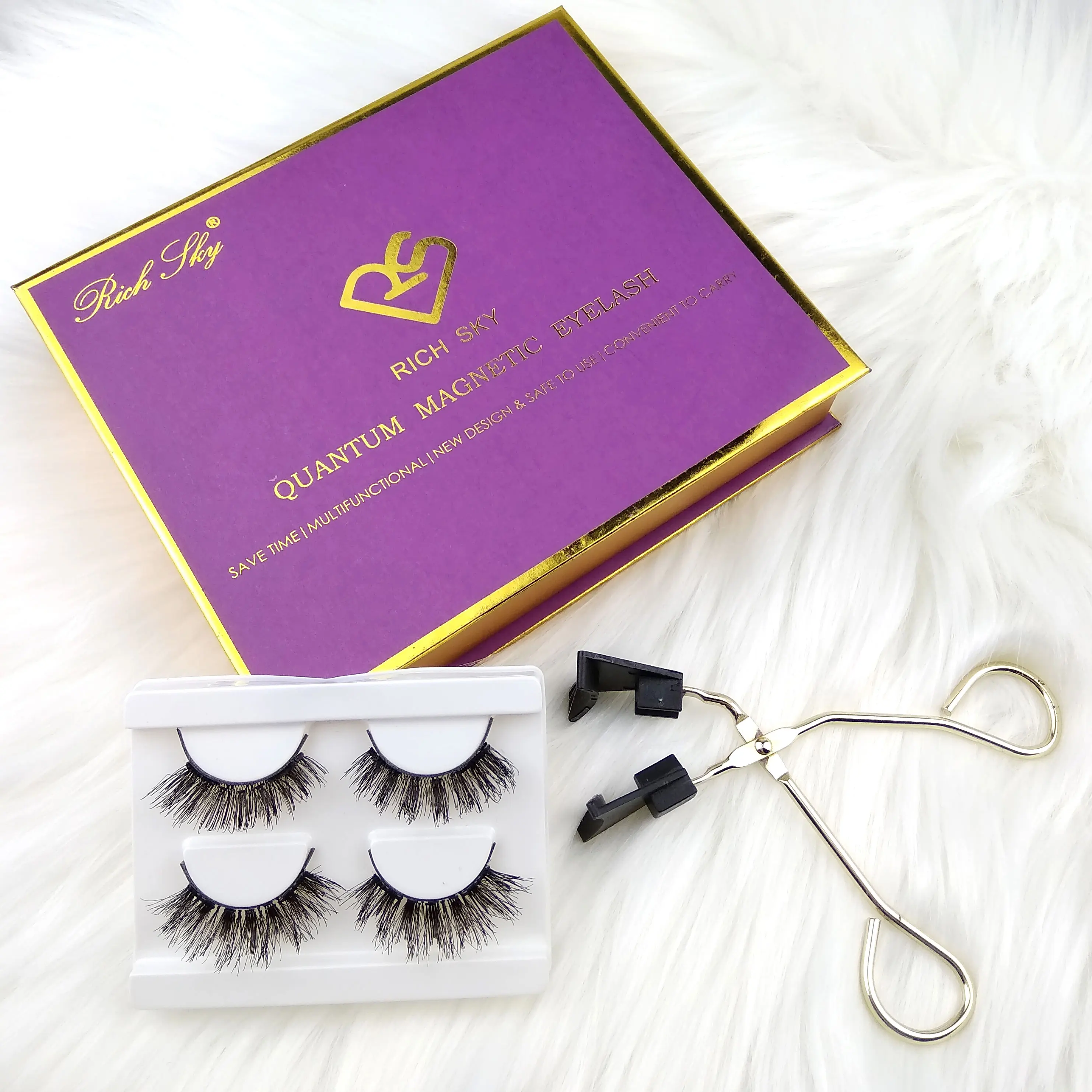 

Qingdao 8D False Eyelash Partner Set Vendors Packaging Boxes Quantum Magnetic Eyelashes, Natural black