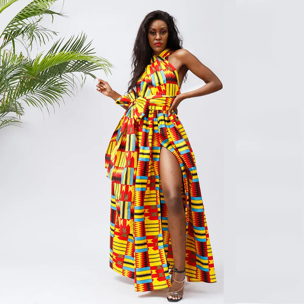 

African dress for plus size Maxi Slim fit ankara dress yellow dress african 2020, Customized