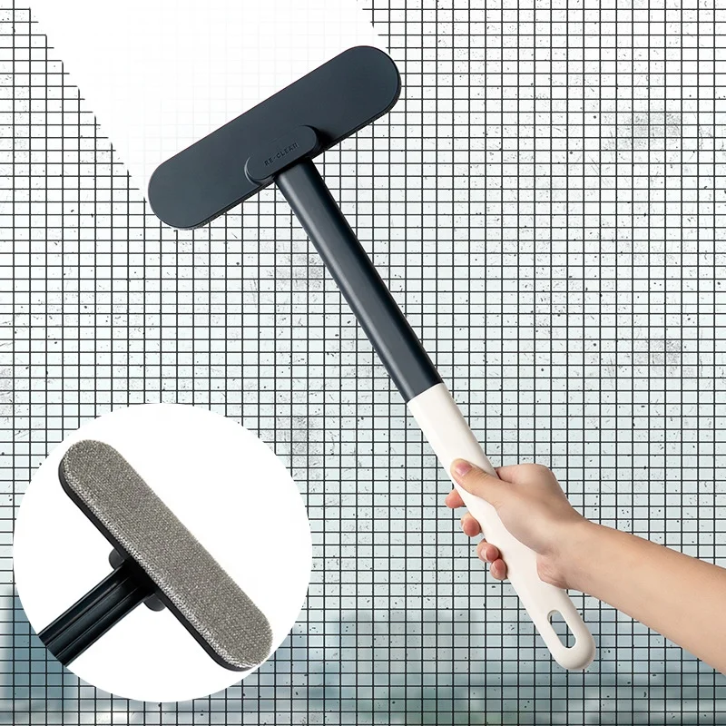 

Window Screen Mesh Cleaning Brush Long Handle Carpet Sofa Lint Remover Handheld Double Sided Dust Broom, White/orange/blue