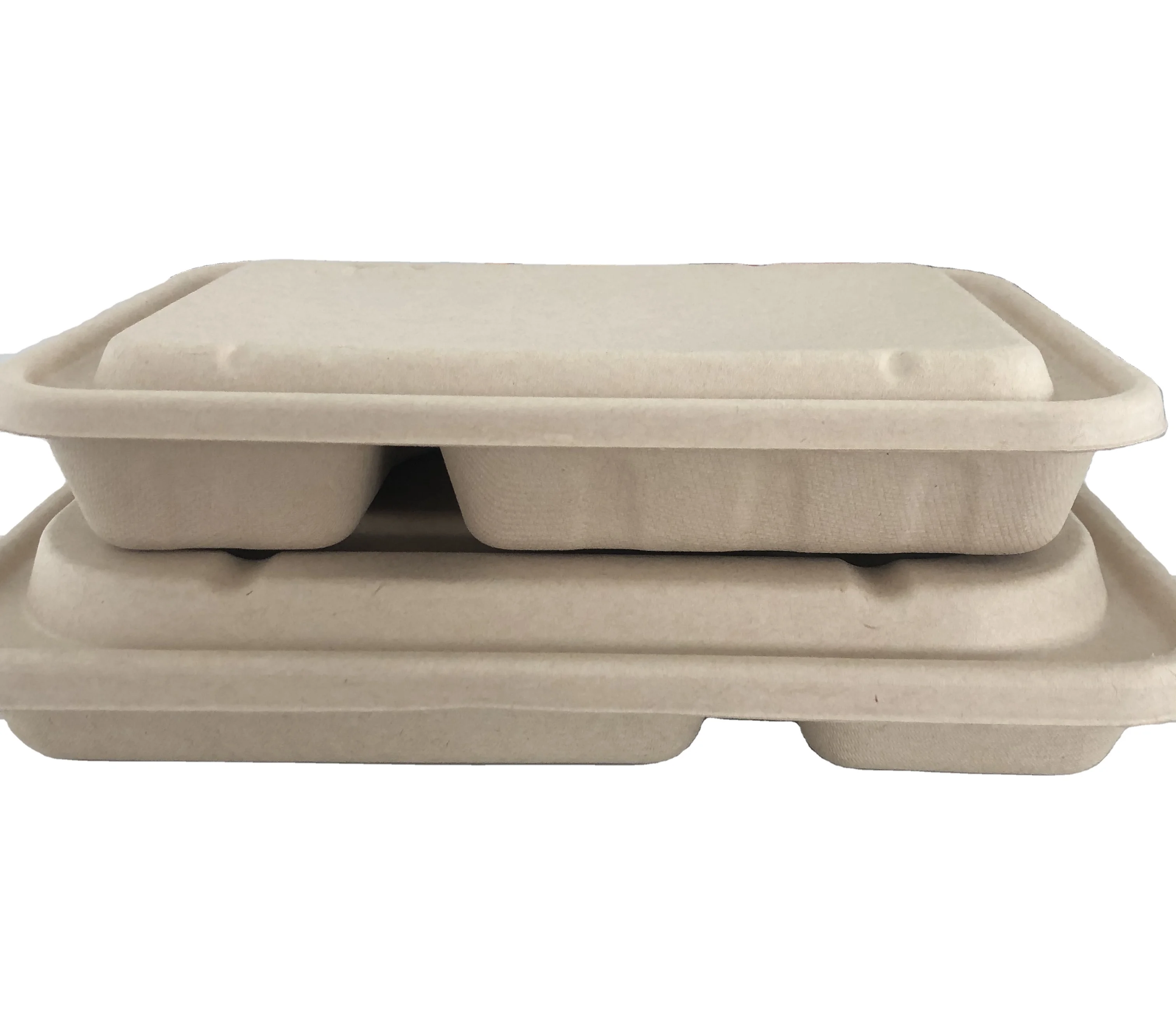 

Disposable Takeaway Lunch Box Biodegradable Paper Pulp Box Food Container Eco Friendly Lunch Box, Original color