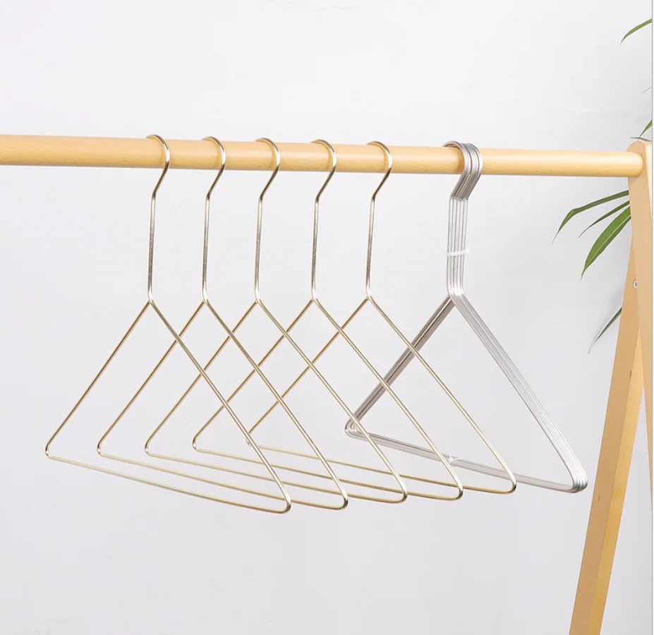 

Strong And Sturdy Childrens Clothing Store Triangle Gold Long Hook Custom Metal Kid Hanger