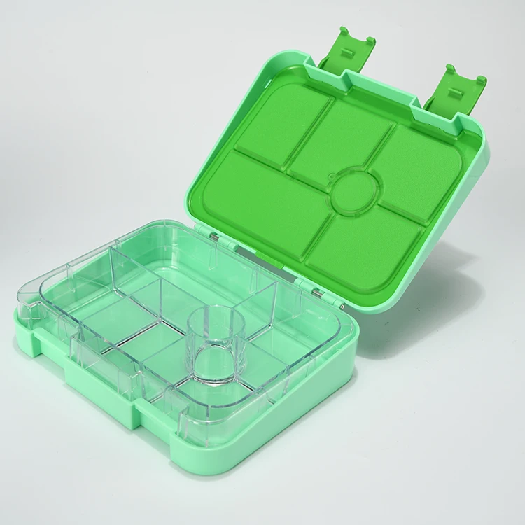 

6 Compartment Eco-friendly BPA free ABS Food Storage container 4 section Bento Lunch Box for school children, Customized