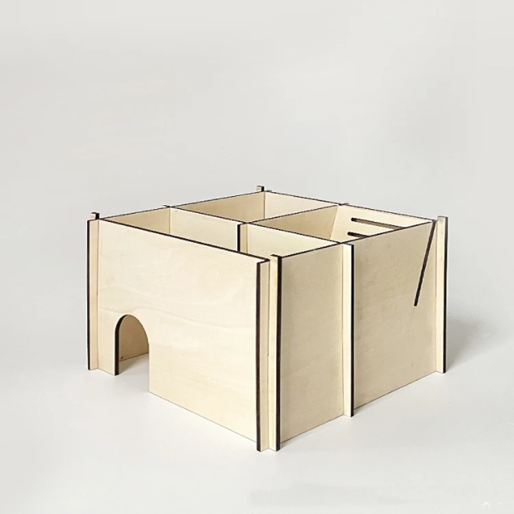 

MOOI Hamster Wooden House Small Animals Hideout Home For Rat Mice Gerbil Mouse Rabbit Cage Play Hut